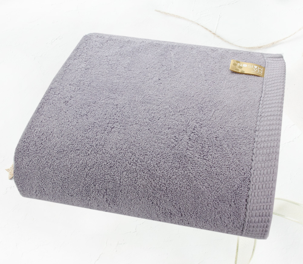 編紋浴巾-紫色